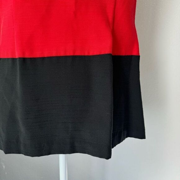 Vintage Betsy Lauren Blouse Red Black Tunic 10 - Picture 9 of 11